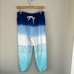 Polo Ralph Lauren Ombre French Terry Sweatpant Blue Green Pockets Sz M